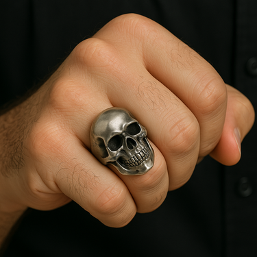 950 Silver Skull Ring